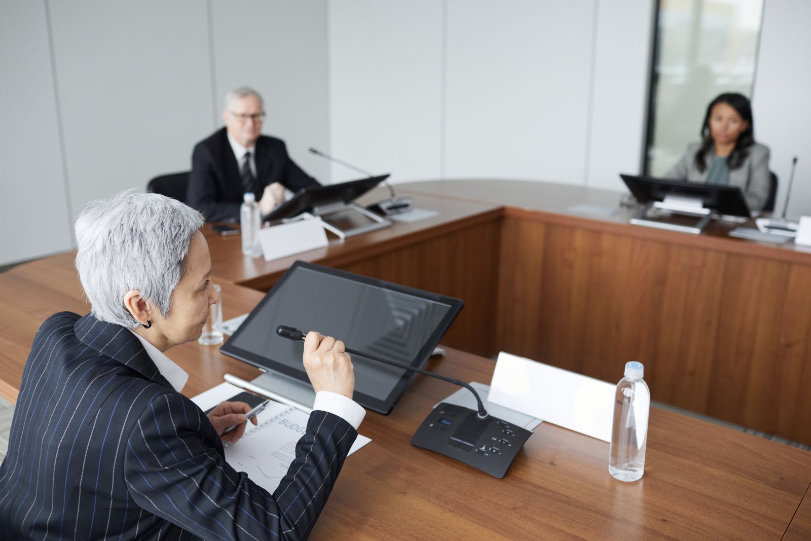 Executives in a boardroom meeting